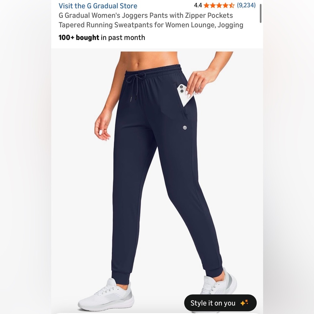 Women's Gradual Navy Jogger Pants